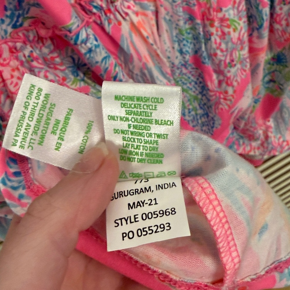 Lilly Pulitzer Skyelar Tank Dress Prosecco Pink Seaing Things Size Medium - Picture 8 of 8
